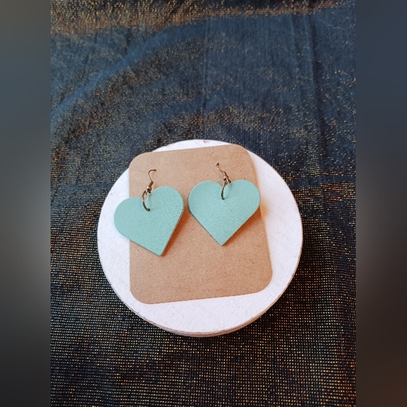 Portland Leather Jewelry - Mint Earrings